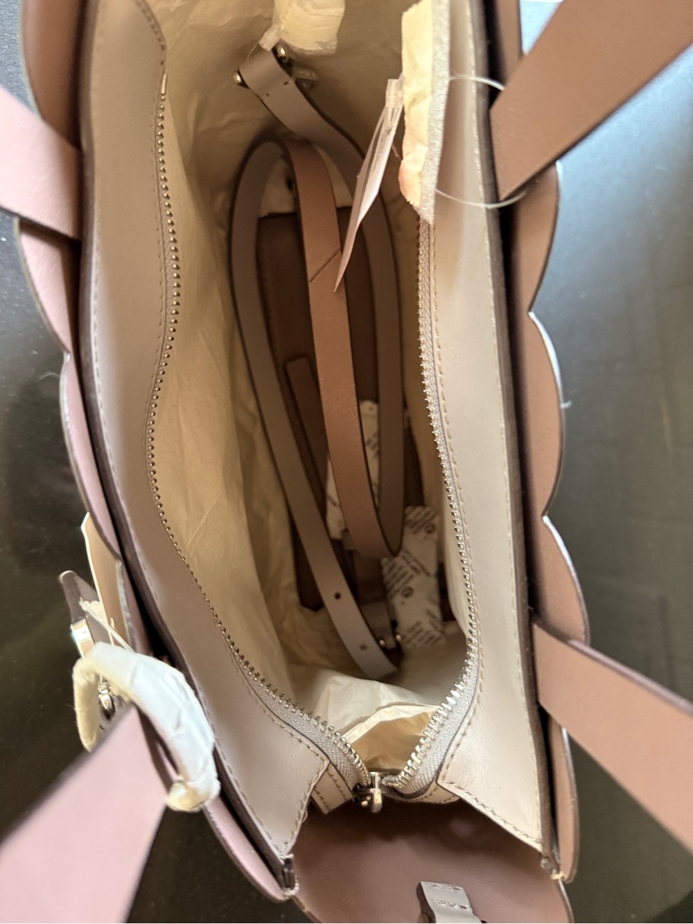 NWT kate spade Scalloped Tote in Light Taupe Gray - Picture 8 of 8